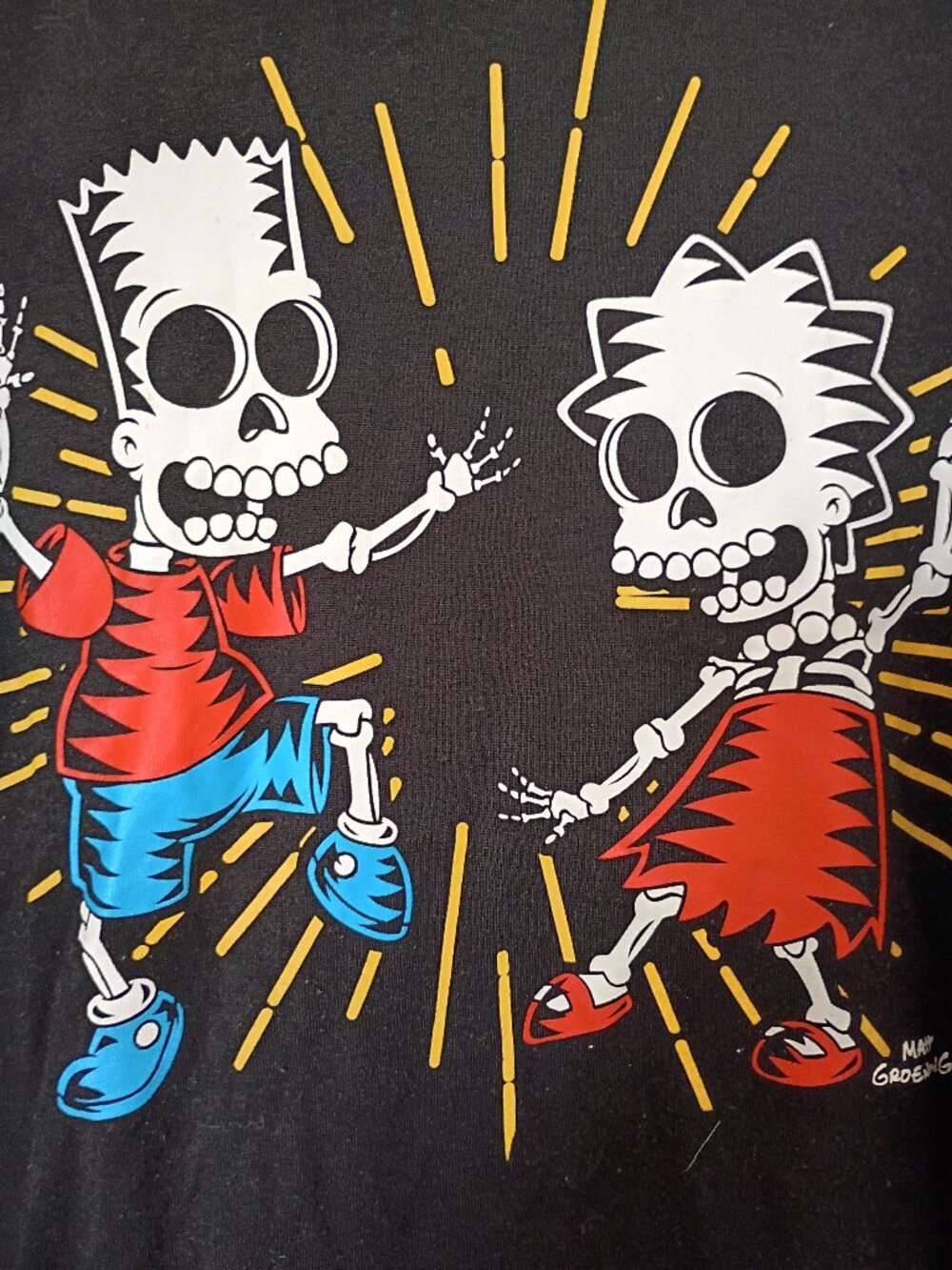 BOO! Bart Simpson and Lisa Halloween Skull Tshirt Size 3X